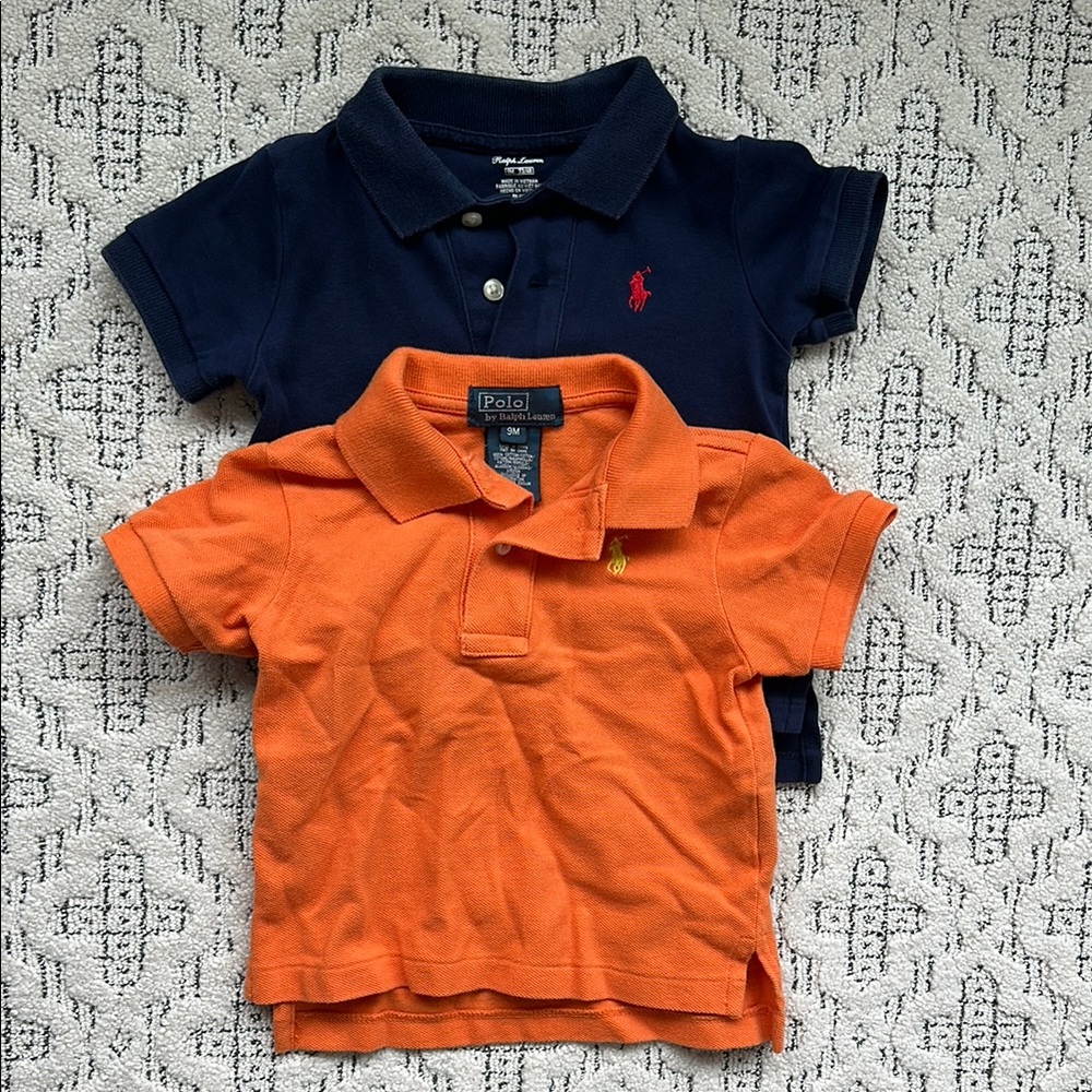 Polo by Ralph Lauren Kids' Navy and Orange Polo Shirts
